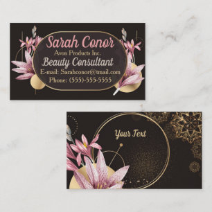 Tarjeta de visita de Consultor de Belleza Floral