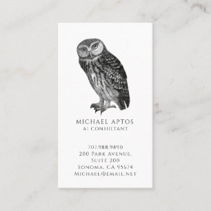 Tarjeta de visita de consultor de IA ilustrada