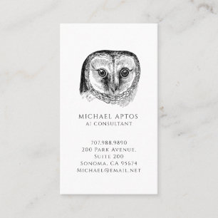 Tarjeta de visita de consultor de IA ilustrada