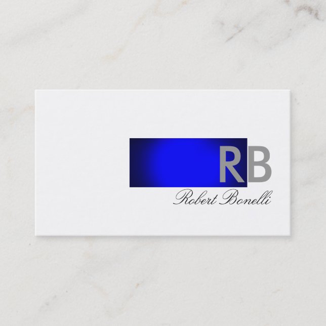 Tarjeta de visita de Consultor de Monograma Blanco (Anverso)