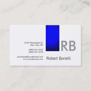 Tarjeta de visita de Consultor de Monograma Blanco