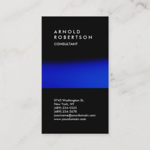 Tarjeta de visita de consultor de Tendencia Azul N