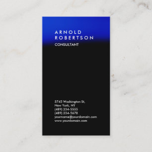 Tarjeta de visita de consultor de Tendencia Azul N