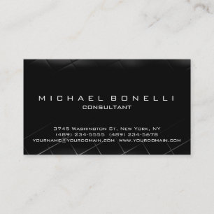 Tarjeta de visita de consultor del patrón negro gr