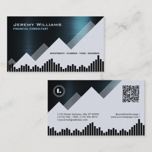 Tarjeta de visita de consultor financiero y de inv