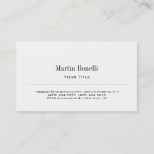 Tarjeta de visita de consultor minimalista simple 