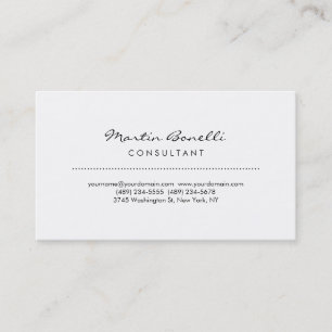 Tarjeta de visita de consultor minimalista simple 