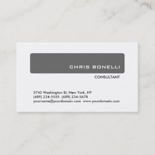 Tarjeta de visita de consultor moderna y elegante 