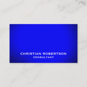 Tarjeta de visita de consultor moderno Blue Plain
