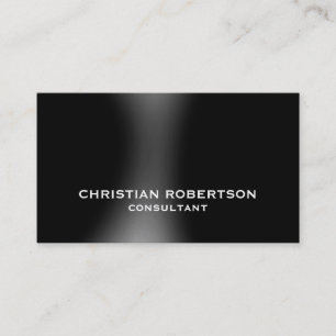 Tarjeta de visita de consultor moderno Gray Plain
