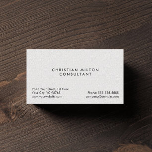 Tarjeta de visita de consultor simple y elegante  