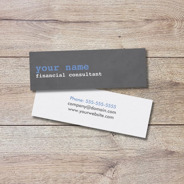 Tarjeta de visita de consultor texturizado en gris (Subido por el creador)
