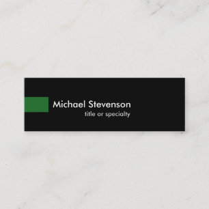 Tarjeta de visita de consultor única Black Green S