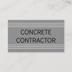 Tarjeta de visita de contratista de concreto