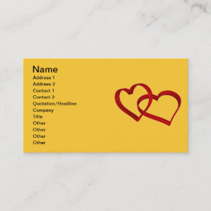 Tarjeta de visita de Corazones vinculados