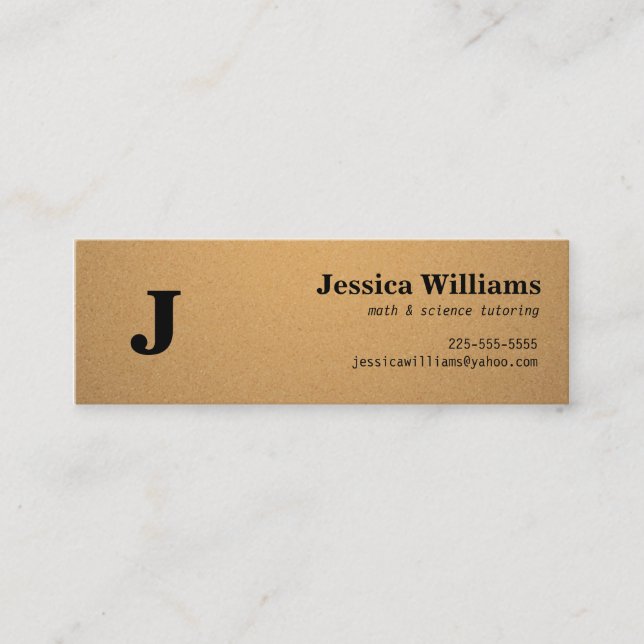 Tarjeta de visita de Corkboard (Anverso)