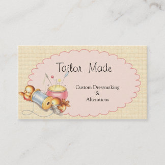 Tarjeta de visita de costura de encargo