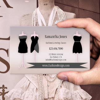 Tarjeta de visita de costura de moda o costurera