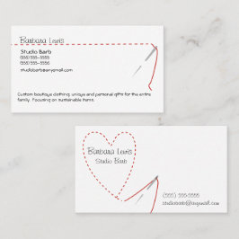 Tarjeta de visita de costura del arte