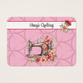 Tarjeta de visita de costura o costura