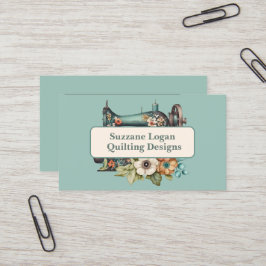 Tarjeta de visita de costura o costura
