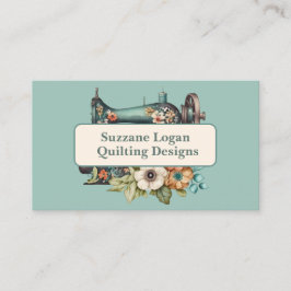 Tarjeta de visita de costura o costura