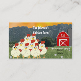 Tarjeta de visita de criadores de pollos