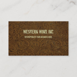 Tarjeta de visita de cuero equipada oscura de