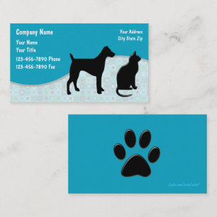 Tarjeta de visita de cuidado de mascotas