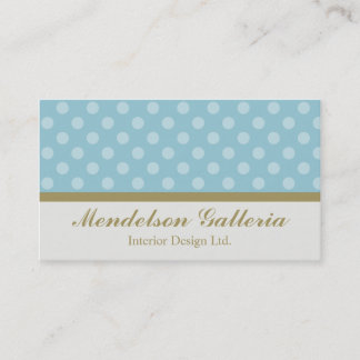 Tarjeta de visita de Deco Dots Blue Design Company