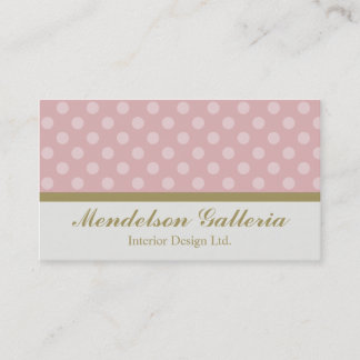 Tarjeta de visita de Deco Dots Pink Design Company