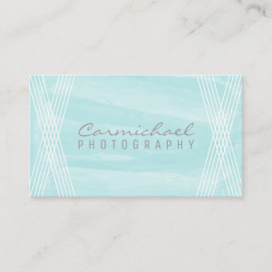 Tarjeta de visita de decoración de color turquesa