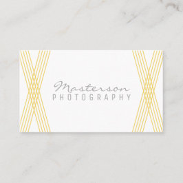 Tarjeta de visita de decoración moderna amarilla