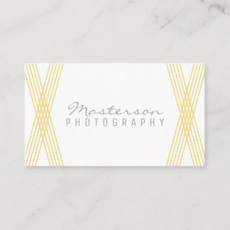 Tarjeta de visita de decoración moderna amarilla