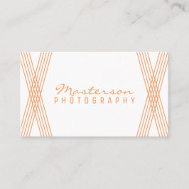 Tarjeta de visita de decoración moderna naranja