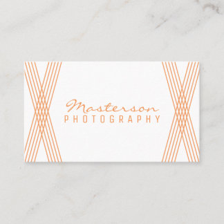 Tarjeta de visita de decoración moderna naranja