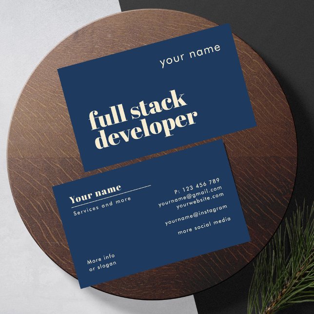 Tarjeta de visita de desarrollador full stack mode (Subido por el creador)