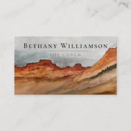 Tarjeta de visita de desierto de acuarela