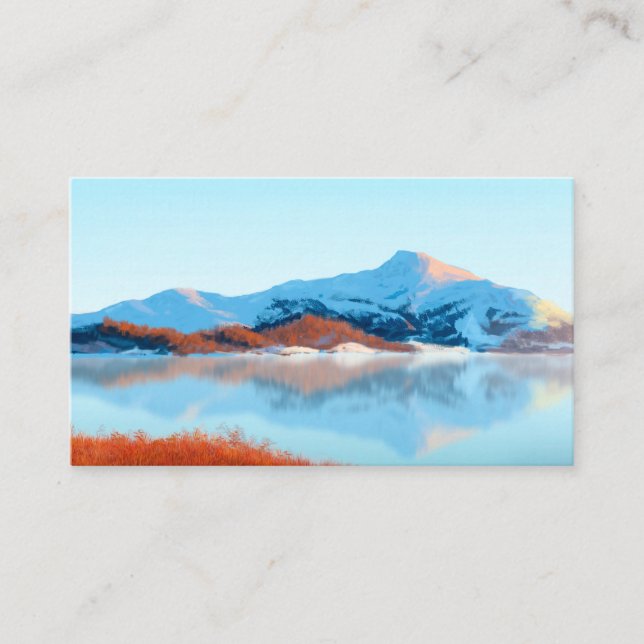 Tarjeta de visita de despedida de invierno (Anverso)