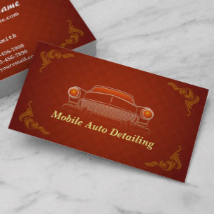 Tarjeta de visita de detención automática Burgundy