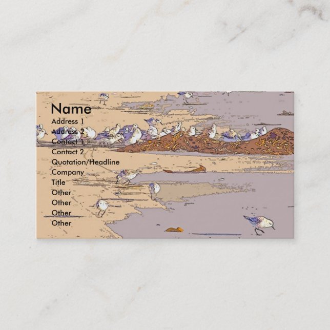 Tarjeta de visita de Digitaces de las lavanderas (Anverso)