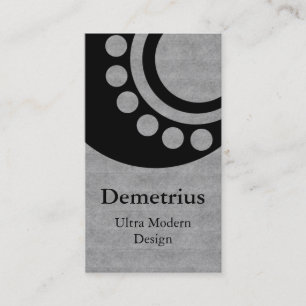 Tarjeta de visita de dimensiones futuristas, gris