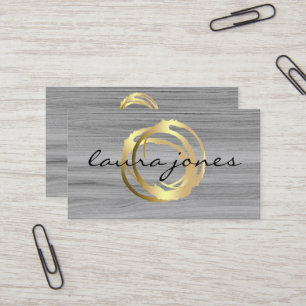 Tarjeta de visita de diseñador con círculo pintado