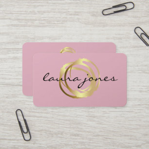 Tarjeta de visita de diseñador con círculo pintado