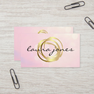 Tarjeta de visita de diseñador con círculo pintado