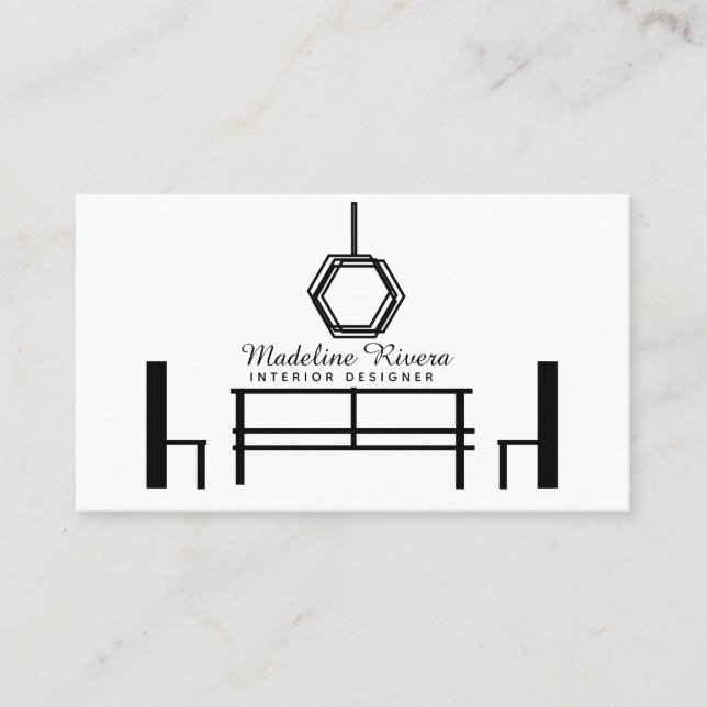 Tarjeta de visita de diseñador de interiores (Anverso)