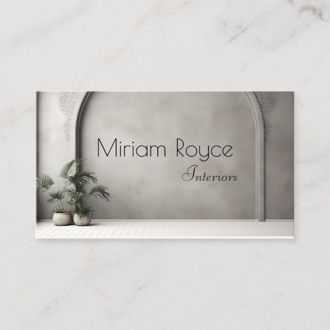 Tarjeta de visita de diseñador de interiores (Anverso)