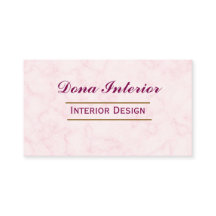Tarjeta de visita de diseñador de interiores