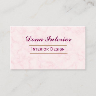 Tarjeta de visita de diseñador de interiores
