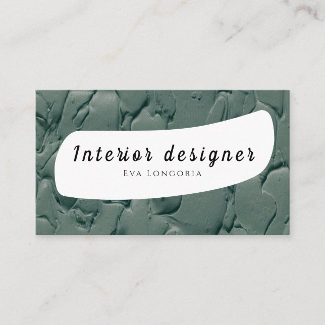 Tarjeta de visita de diseñador de interiores (Anverso)